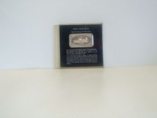 Vintage 1oz Silver Bar “the General” " Very Rare Story In Display Case "