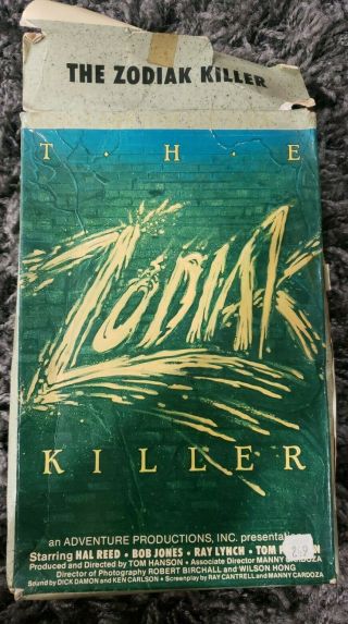 The Zodiak Killer (1985) Big Box Vhs Rare Horror