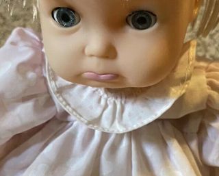 Vintage EEGEE Baby Doll Sad Pouty Face 10” 1970’s Goldberger Doll Sleepy Eyes 2