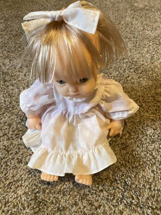 Vintage EEGEE Baby Doll Sad Pouty Face 10” 1970’s Goldberger Doll Sleepy Eyes 3