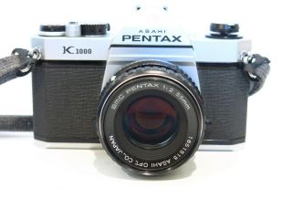 Rare Made In Japan Pentax K1000 35mm Slr Film Camera W/50mm F2.  0 Lens & Case