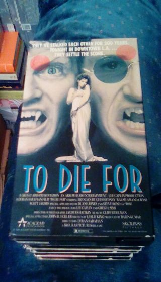 To Die For Rare Academy Entertainment (1989) Vhs Vampire Horror Erotic Thriller