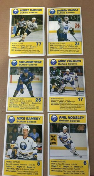 1988 - 89 Buffalo Sabres Blue Shield 28 Post Card Team Set Nm - Rare
