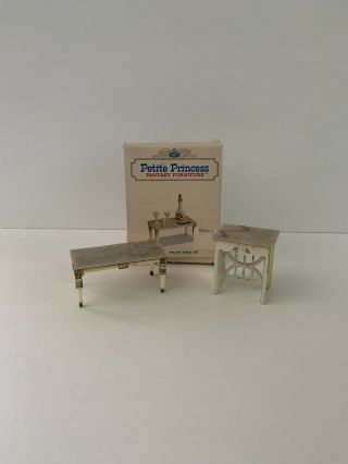 Petite Princess Fantasy Vintage Doll House Furniture - Set Of Two Tables