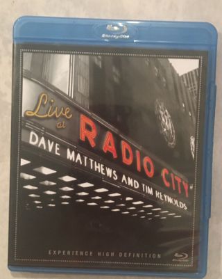 Dave Matthews & Tim Reynolds - Live At Radio City Music Hall (blu - Ray) Oop Rare