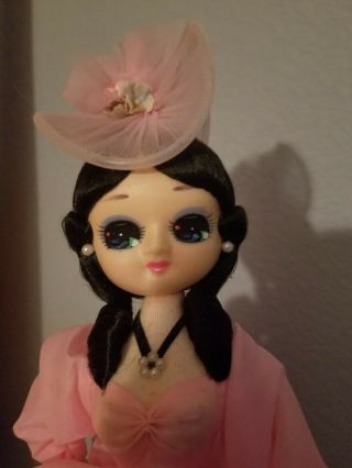 Vintage Bradley Doll 12 " Pink Dress - Made In Korea