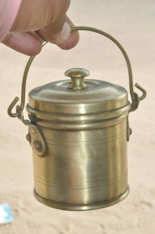 Old Brass Small Unique Shape Handcrafted Oil/ghee Pot