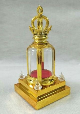 Bell Case Altar Worship Acrylic Plastic Casing Pagoda Phra Thai Buddha Amulet