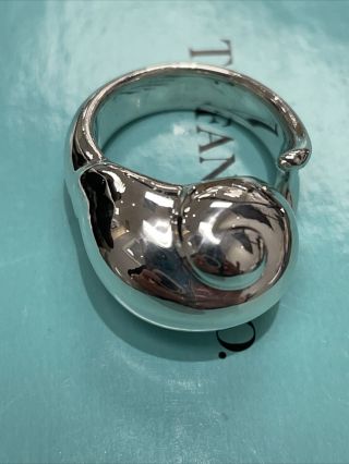 Tiffany & Co Authentic Rare Sterling Silver Elsa Perrette Snail Ring Size 6.  75
