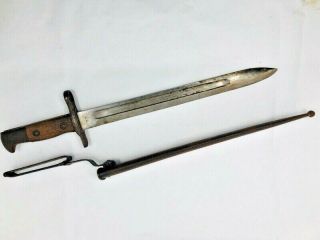 War Us 1899 Bayonet Rare Blade 11 1/2 Inch Blade With Scabbard Clip