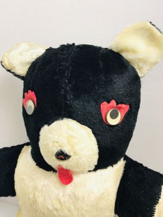 RARE Vintage 50 ' s 60 ' s Large Columbia Toy Products Panda Bear Stuffed Animal 3