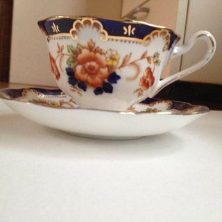 Antique Royal Albert Hand Painted Tea Cup Set - Pattern 7812