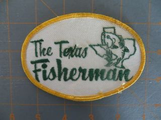 Vintage The Texas Fisherman Patch - 4 1/2 X 3 Inch