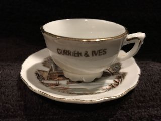 Currier & Ives - Mini Tea Cup and Saucer Set 2
