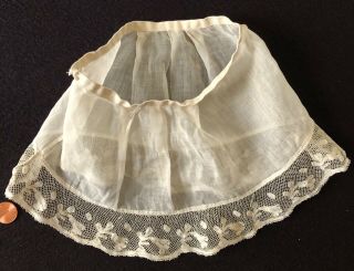 Vintage Handmade Valenciennes Bobbin Lace Trimmed Cuff / Doll Skirt Sew Craft