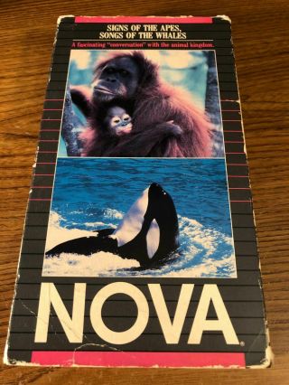 Sign Of The Apes Songs Of The Whales Nova Vhs Vcr Video Tape Vestron Rare