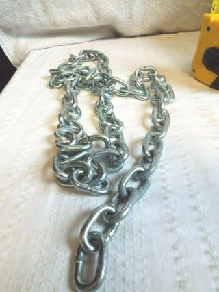 Heavy Duty (1 1/2 " X 1/4 " Thick Links) Chain Logging Towing No End Hooks 67 "