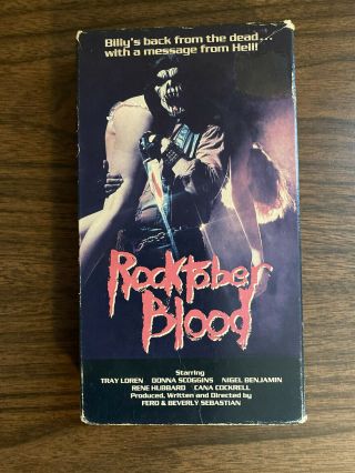 Rocktober Blood VHS 1984 ULTRA Rare Horror VESTRON VIDEO tape 80 ' s SLASHER ROCK 2