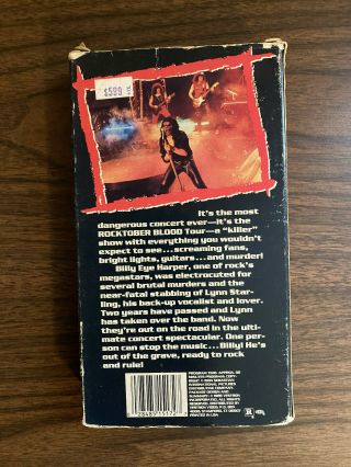 Rocktober Blood VHS 1984 ULTRA Rare Horror VESTRON VIDEO tape 80 ' s SLASHER ROCK 3