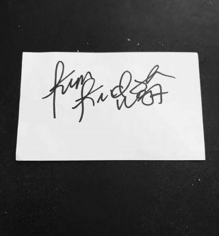 Kim Kardashian West Signed In - Person 3x5 White Index Card - Authentic,  Vip,  Rare