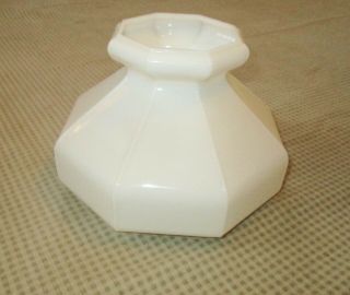 Antique Octagonal Milk Glass Lamp Shade For 7 " Fitter