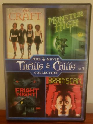 The Craft/monster High/fright Night/brainscan (dvd 4 - Disc Set) Rare Oop Horror