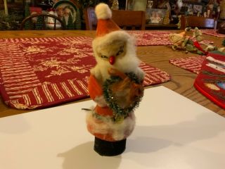 Vintage Antique Paper Mache Santa Christmas Candy Container Germany
