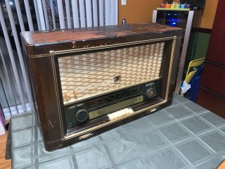 Rare Philips 653/4e/3d1959 Bd653a Tube Radio Receiver Alnico Speakers