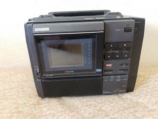 VHS Portable TV / VCR Player CASIO VF - 3100 1990 Rare Worlds Smallest VCR 2