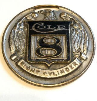 Rare Antique Early Cole V8 Cylinder Automobile Car Badge Emblem Watch Fob