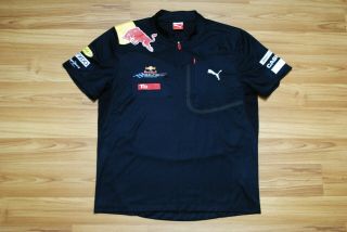 Official Puma Red Bull F1 Racing Team T - Shirt Size Mens Large Blue Color Rare
