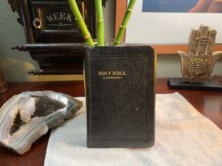 Vintage Holy Bible Illustrated Red Letter Edition King James Version World Rare