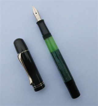 Pelikan 100,  Fountain Pen,  Green/black,  Rare