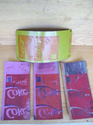 4 - Rare Coca - Cola Coke Can Printer Plates/separation Plate