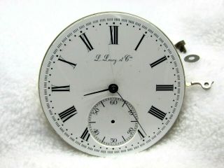 Rare Antique L.  Le Roy Et Cie Leroy Chronograph Pocket Watch Movement & Dial