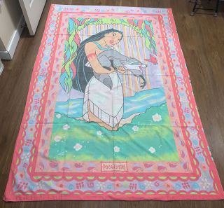 Vintage Disney Pocahontas Duvet Cover Comforter Blanket Pink Rare Bedspread