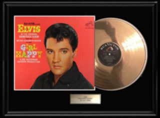 Elvis Presley Girl Happy Rare Gold Metalized Record Album Lp Non Riaa Award