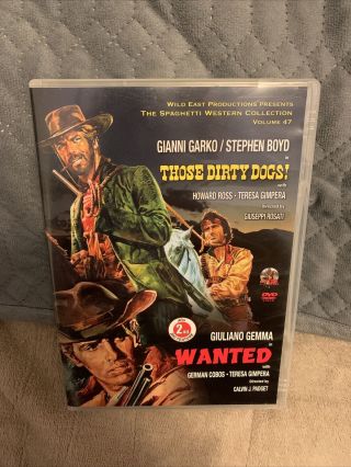 Those Dirty Dogs And Wanted - Double Feature (dvd,  2014,  Spaghetti Western) Rare