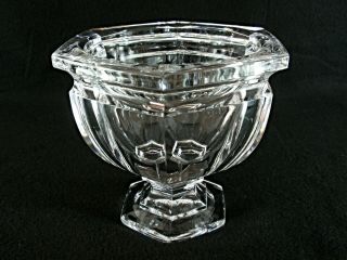 Rare Antique Baccarat Harcourt Flawless Crystal Glass Caviar Pedestal Bowl