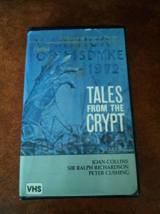 Vhs Tales From The Crypt Prism Clamshell Peter Cushing 1972 Horror Sleaze Rare