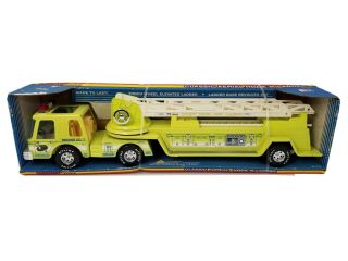 Nylint Fire Truck Classic Aerial Hook And Ladder Truck Yellow Engine Co.  1 Rare