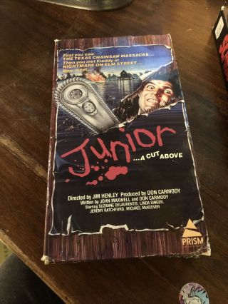 Junior A Cut Above Vhs Rare Horror Slasher 1989 Jim Henley