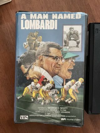 A Man Named Lombardi - 1986 Vhs Green Bay Packers Vince Lombardi Nfl Rare Oop