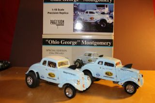 1 18 Acme/gmp 33 Willys Gasser Ohio Geo.  Chopped And Reg Top Blue Rare Both
