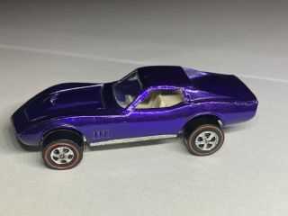 Rare Purple White Interior Us Custom Corvette Redline Hot Wheels