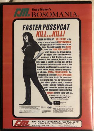 Russ Meyer - Faster Pussycat Kill Kill - Rare U.  S.  DVD 2
