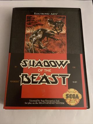 Shadow Of The Beast (sega Genesis,  1991) Complete Very Rare