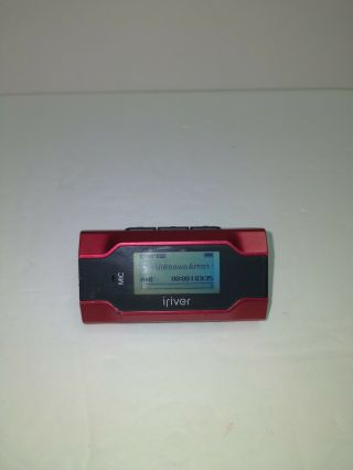 Iriver T30 Red (1 Gb) Digital Mp3 Player Rare
