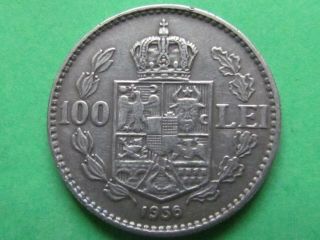 Romania (1936 Rare) 100 Lei Rare Silver Coin
