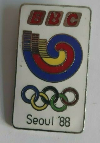 Bbc London Press Media 1988 Seoul Olympic Games Rare Pin Badge Olympics